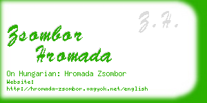 zsombor hromada business card